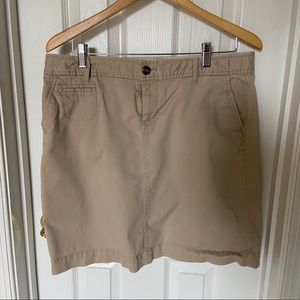 Old Navy khaki pencil mini skirt, 14